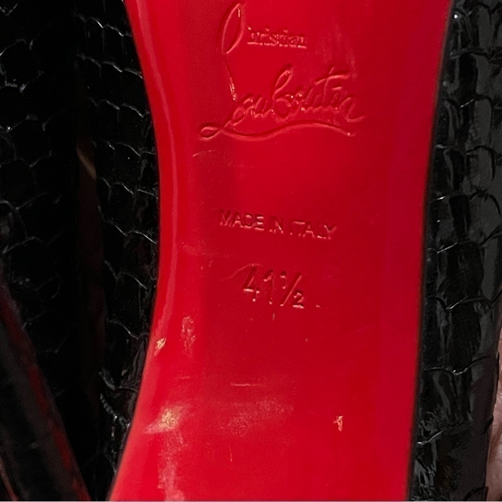 Christian Louboutin So Kate 120MM Black Python Pumps Size 41.5 US 11.5 - Picture 11 of 14